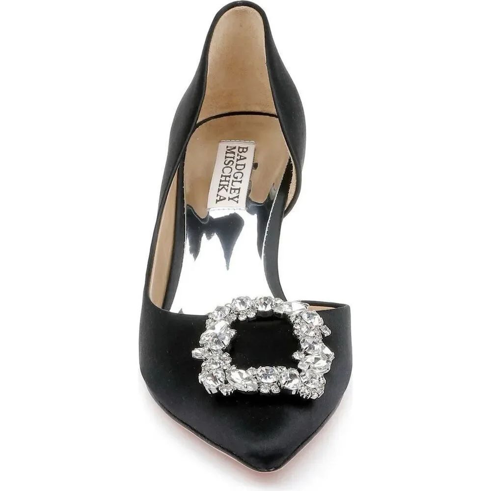 New Badgley Mischka Fabia Embellished Pointed Toe Pump Size 7 - Picture 4 of 8